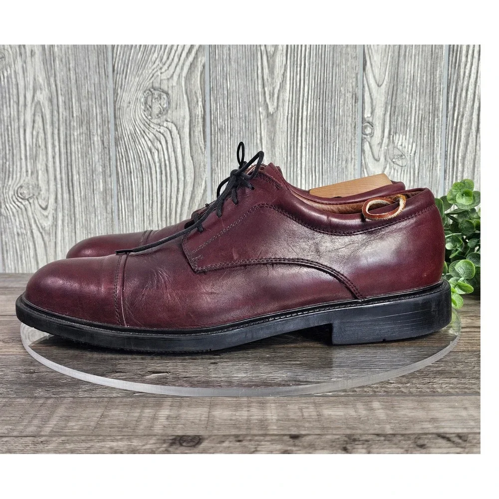 Florsheim Comfortech‎ DM2 Leather Cap Toe Oxford Men's 12M Burgundy Dress Shoes
